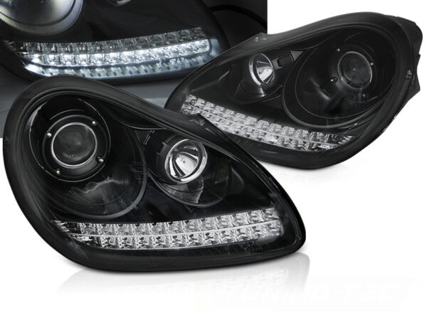 Frontlykter Porsche Cayenne 02-06 Daylight Svart HID Xenon – bilde 1 av 2