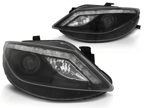 Frontlykter Seat Ibiza 6J 06.08-12 Daylight Svart – bilde 2 av 2