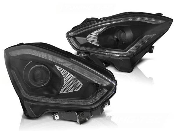 Frontlykter Suzuki Swift VI 17-23 Tube Lights SEQ Svart – for halogen – bilde 2 av 2