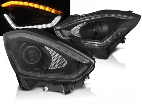 Frontlykter Suzuki Swift VI 17-23 Tube Lights SEQ Svart – for halogen – bilde 1 av 2