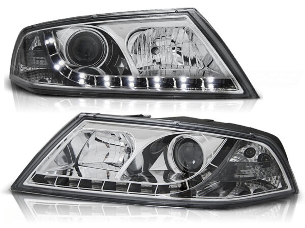 Frontlykter Skoda Octavia 2 03.04-08 Xenon Daylight Krom