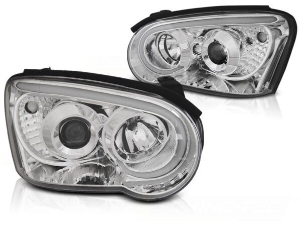 Frontlykter Subaru Impreza II Gd Gg 03-05 Tube Lights Krom – bilde 2 av 2