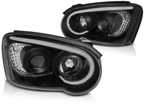 Frontlykter Subaru Impreza II Gd Gg 03-05 Tube Lights Svart – bilde 2 av 2