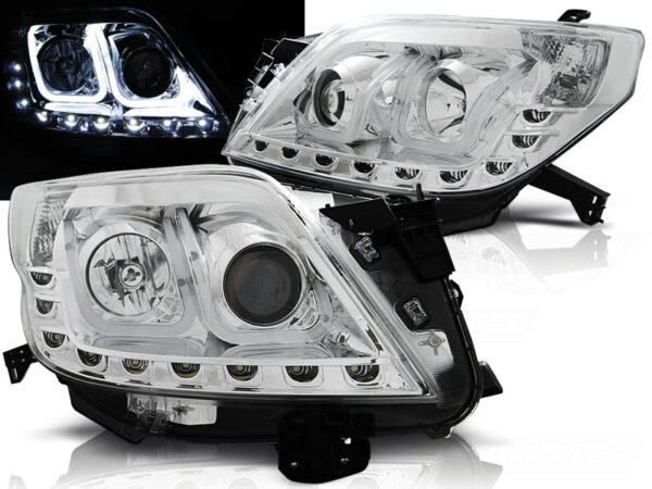 Frontlykter Toyota Land Cruiser 150 09-13 Tube Lights Krom – bilde 1 av 2