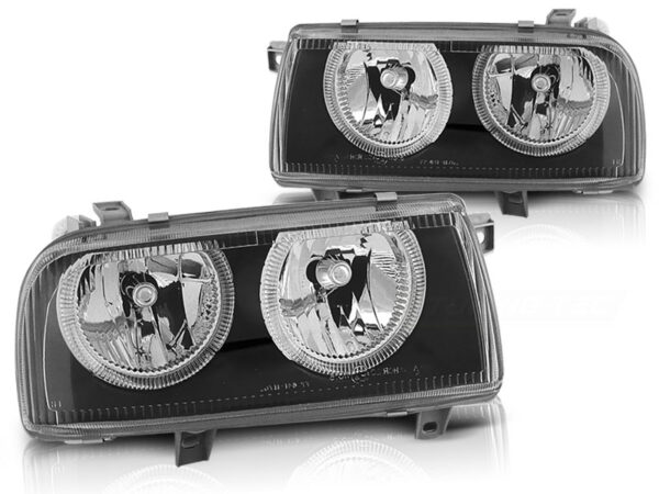 Frontlykter VW Vento 01.92-08.98 Angel Eyes Svart – bilde 2 av 2