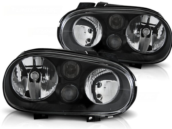 Frontlykter VW Golf 4 09.97-09.03 Svart