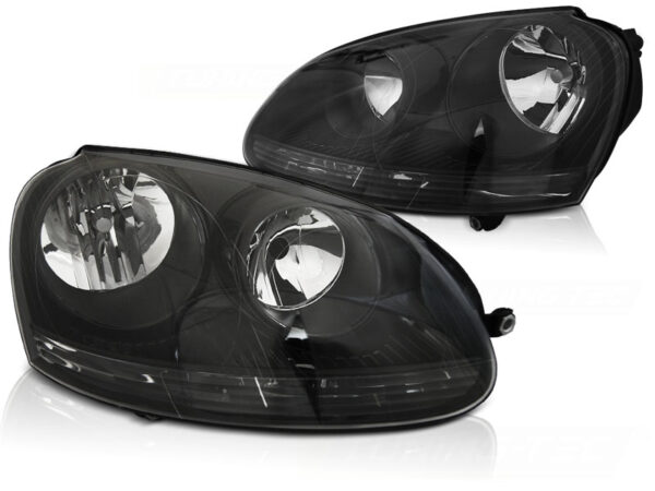 Frontlykter VW Golf 5 10.03-09 Svart