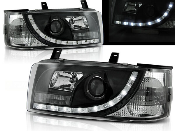 Frontlykter VW T4 90-03.03 Transporter Daylight Svart – bilde 1 av 2