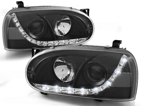 Frontlykter VW Golf 3 91-97 Daylight Svart
