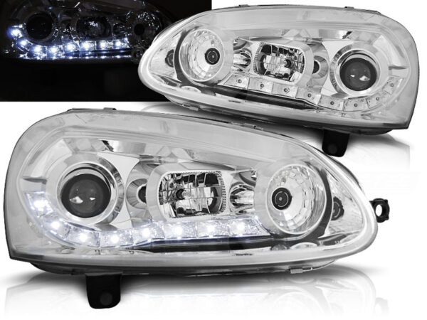 Frontlykter VW Golf 5 Daylight Krom – bilde 1 av 2