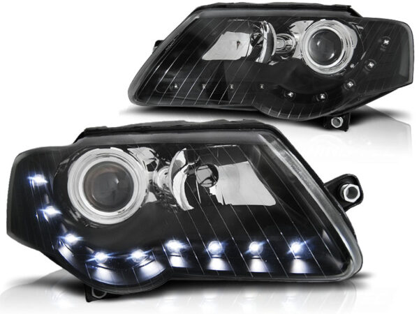 Frontlykter VW Passat B6 3C 03.05-10 Daylight Svart – bilde 2 av 2