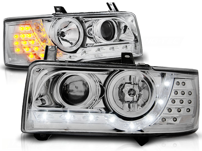 Frontlykter VW T4 90-03.03 Transporter Daylight Krom - Bilde 2