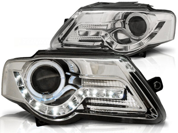 Frontlykter VW Passat B6 3C 03.05-10 Daylight Krom – bilde 2 av 2