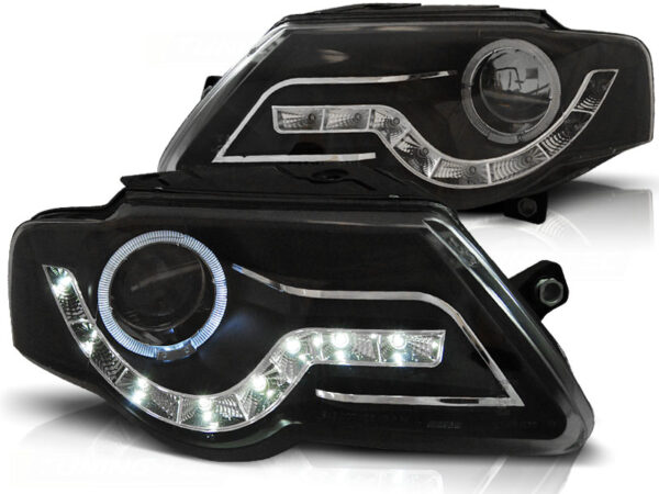 Frontlykter VW Passat B6 3C 03.05-10 Daylight Svart – bilde 2 av 2