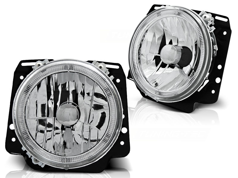 Frontlykter VW Golf II 2 08.83-08.91 Angel Eyes Chrome - Bilde 2