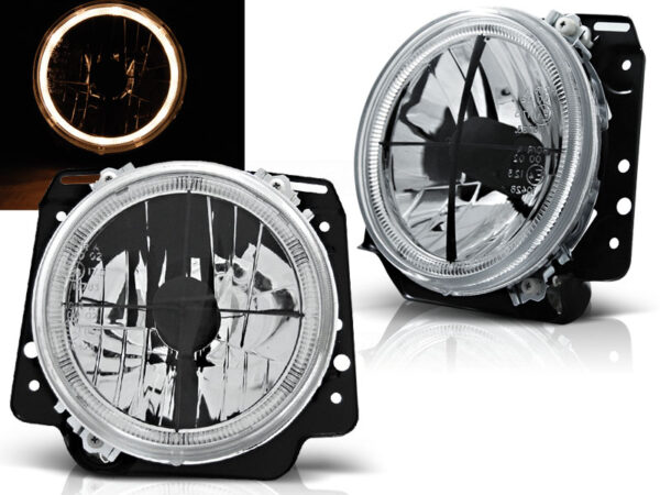 Frontlykter VW Golf II 2 08.83-08.91 Angel Eyes Krom – bilde 1 av 2