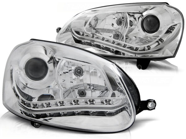 Frontlykter VW Golf 5 Xenon Krom