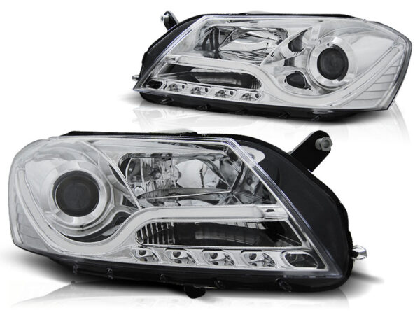 Frontlykter VW Passat B7 10.10-10.14 Tube Lights Krom – bilde 2 av 2