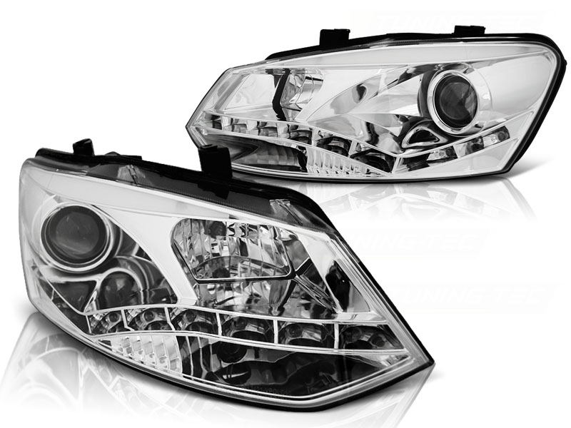 Frontlykter VW Polo 6R 09-03.14 True Drl Chrome - Bilde 2