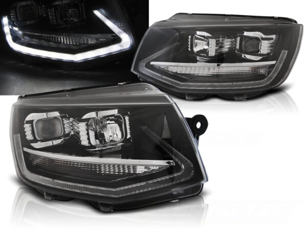 Frontlykter VW T6 15-19 TRU DRL Svart – bilde 1 av 2