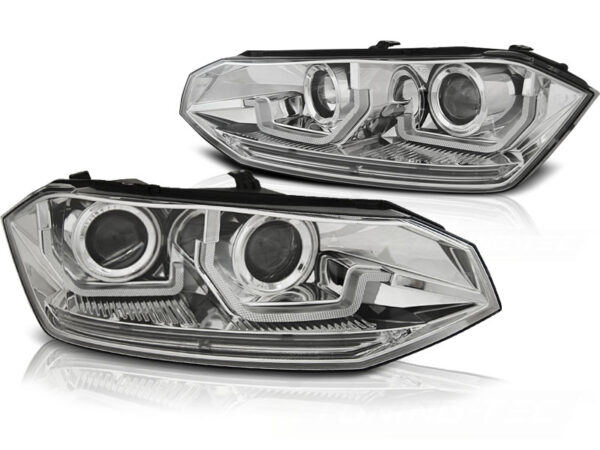 Frontlykter VW Polo VI 2G 17-21 SEQ LED Krom – bilde 2 av 2