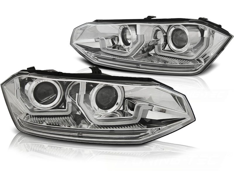 Frontlykter VW Polo VI 2G 17-21 Seq Led Chrome - Bilde 2