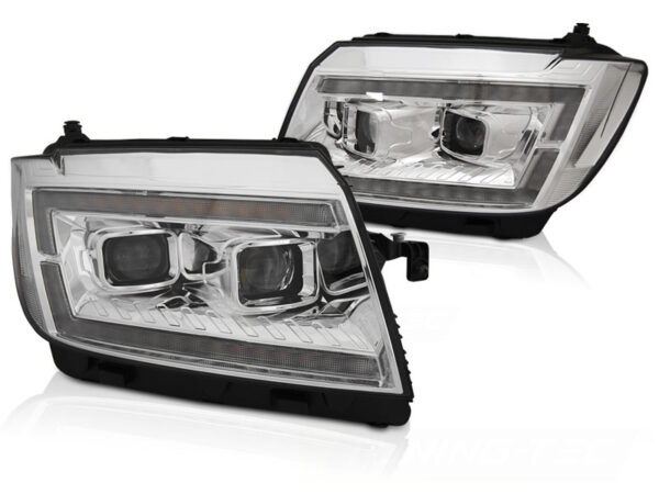 Frontlykter VW Crafter II 17- Tube Lights Krom DRL SEQ – bilde 2 av 2