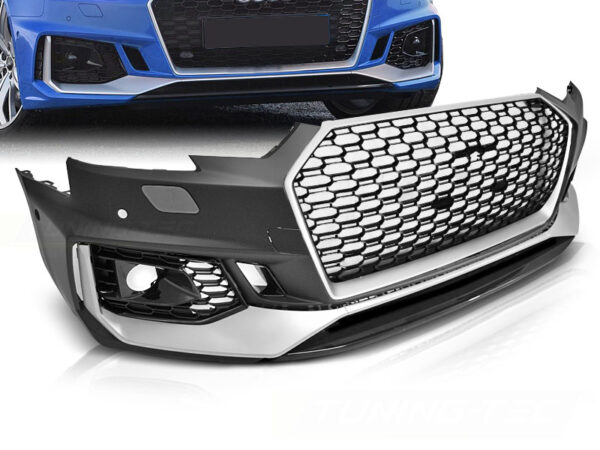 Frontfanger Audi A4 B9 08.15-19 Sport Silver Black – bilde 1 av 2