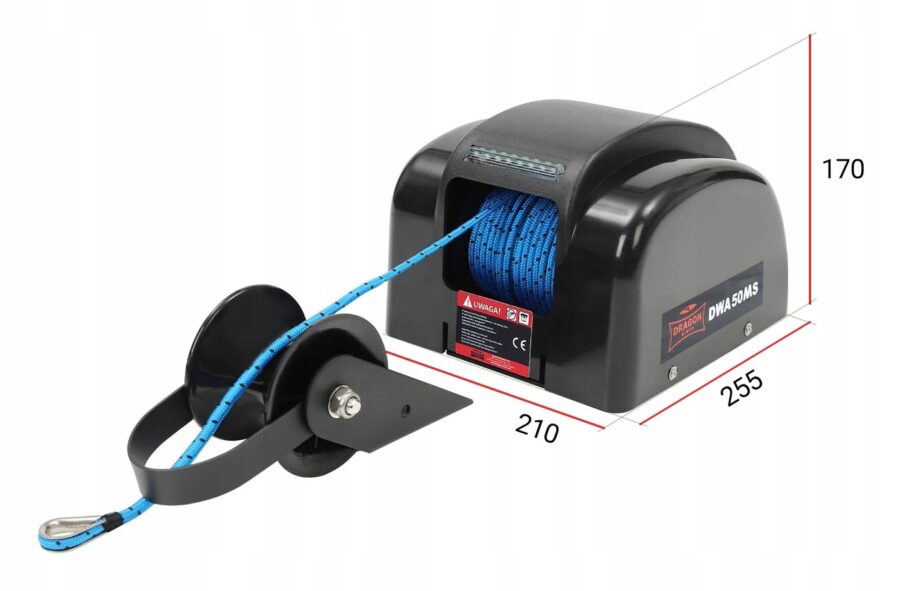 Elektrisk Ankervinsj Dragon Winch MS50 50lbs 12V 30,5m | Saltvann | LED – bilde 5 av 5