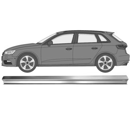 Reparasjonsplate Terskel Audi A3 8V 2012-2020 Venstre