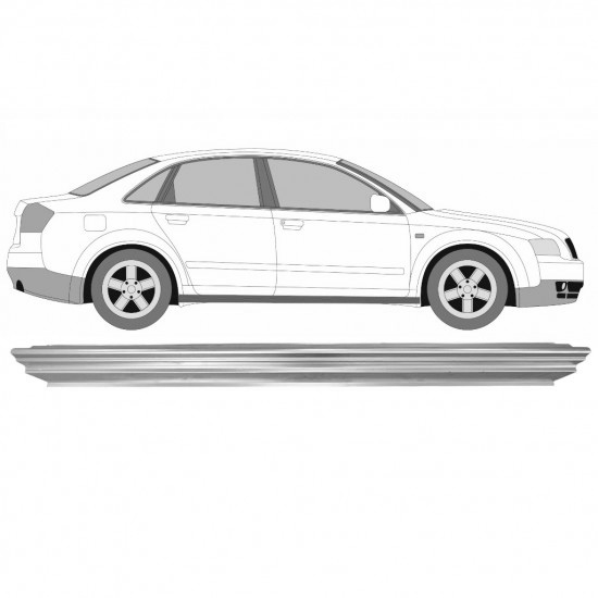 Reparasjonsplate Terskel Audi A4 B6 B7 00-07 Venstre = Høyre