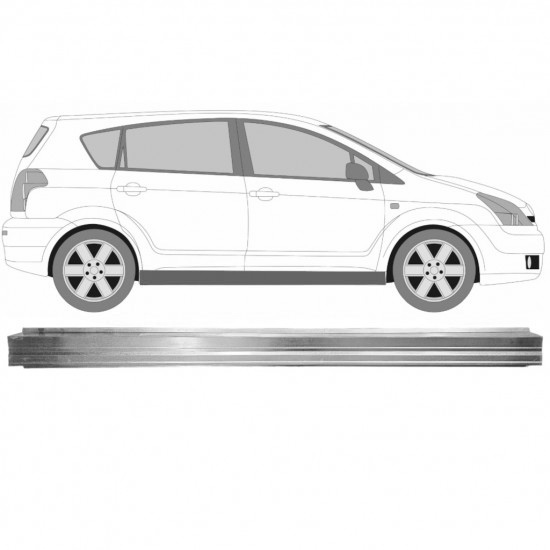 Reparasjonsplate Terskel Toyota Corolla Verso 2004-2009 Venstre = Høyre