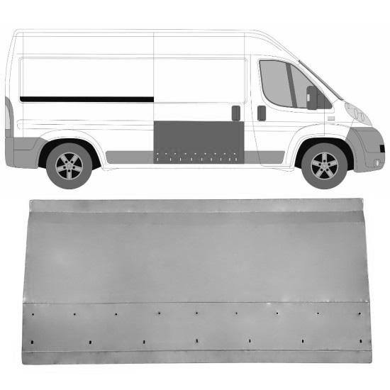 Reparasjonsplate Skyvedør Fiat Ducato 2006-2025 Høyre