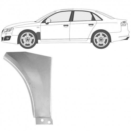 Reparasjonsplate Framskjerm Seat Exeo 2008-2013 Venstre