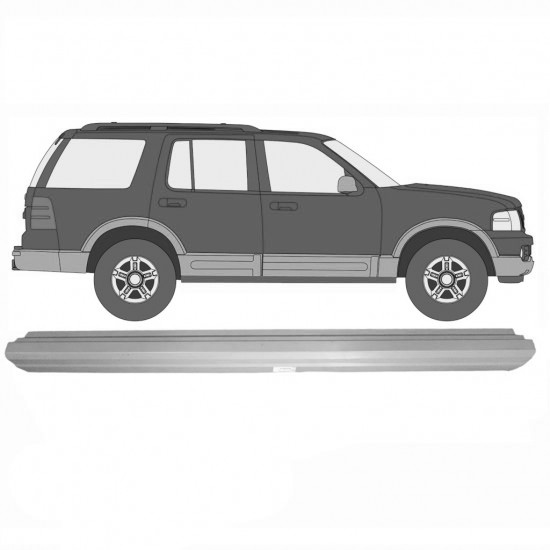 Reparasjonsplate Terskel Ford Explorer 2001-2010 Venstre = Høyre