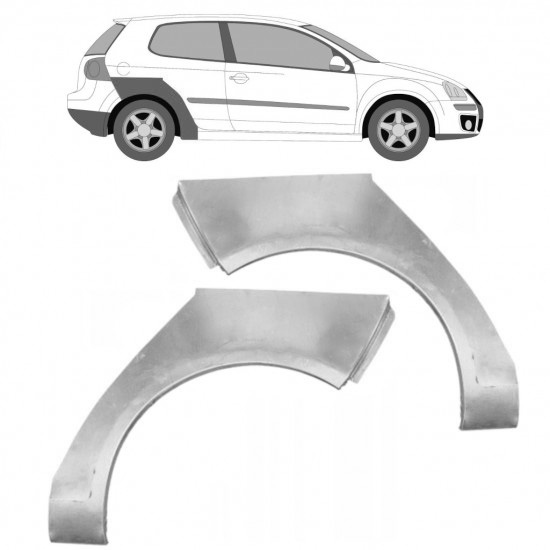 Reparasjonsplate Bakskjerm Volkswagen Golf 5 03-09 Venstre/Høyre Sett