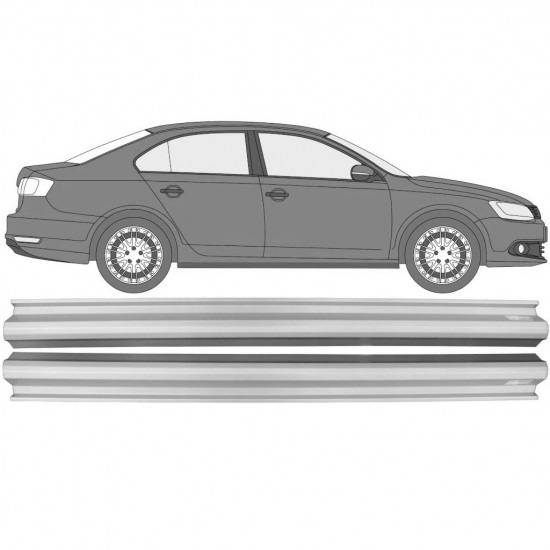 Reparasjonsplate Terskel Volkswagen Jetta 2010-2018 Venstre = Høyre Sett