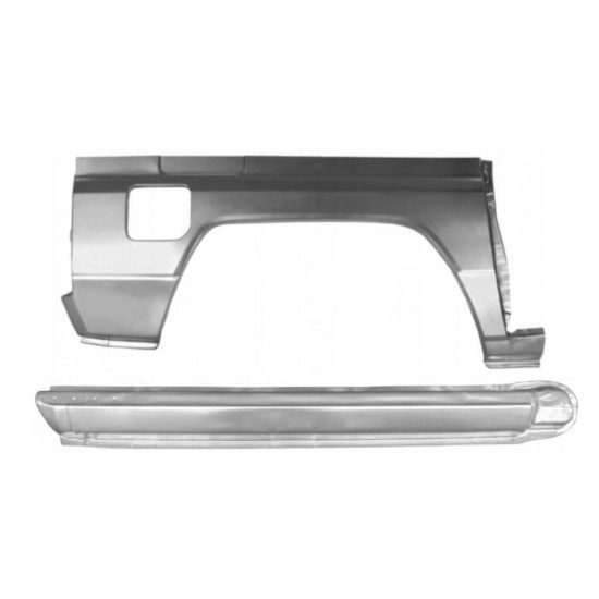 Reparasjonsplate Terskel Med Bakskjerm Toyota Land Cruiser 1984-1993 Høyre Sett - Bilde 2