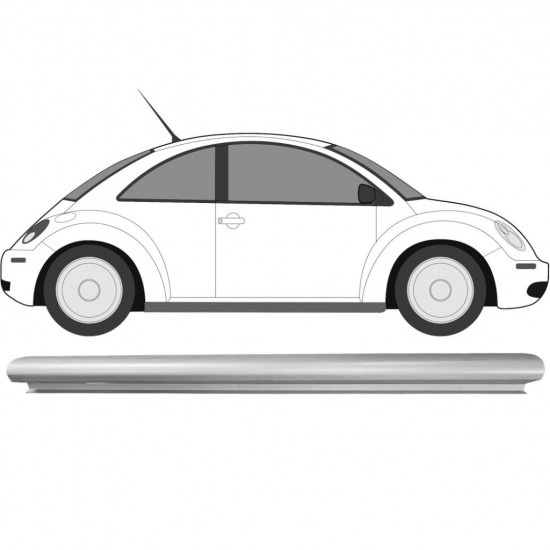 Reparasjonsplate Terskel Volkswagen New Beetle 1998-2010 Høyre