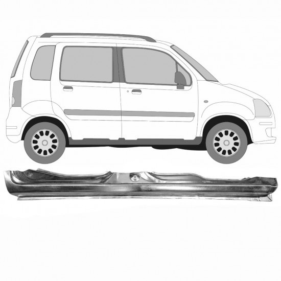 Terskel Opel Agila 2001-2008 Høyre