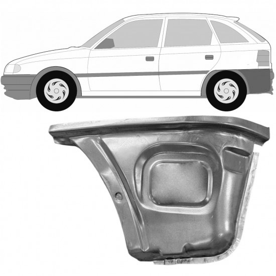 Reparasjonsplate For Bakre Hjørne Opel Astra 1991-2002 Venstre