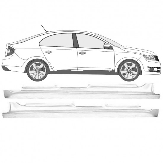Terskel Skoda Rapid 2012- Sett
