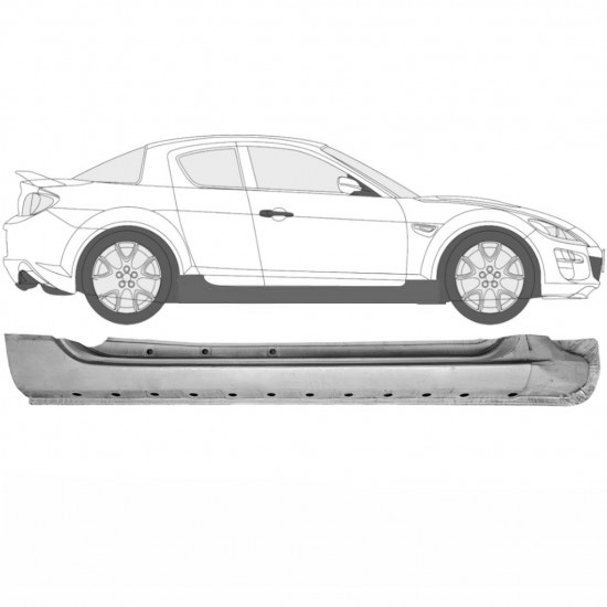 Terskel Mazda RX8 02-12 Høyre