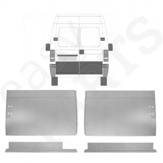 Reparasjonsplate Bakdør Indre / Ytre Fiat Ducato / Peugeot Boxer 94-06 Venstre+Høyre Sett