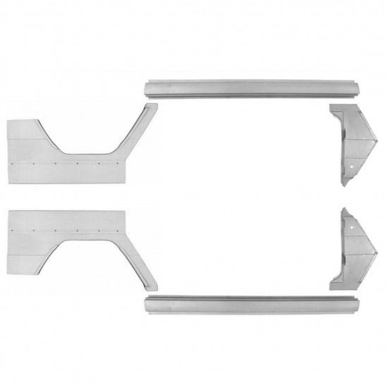 Reparasjonsplate Terskel Med Framskjerm Og Bakskjerm Mercedes G-Klasse 1979- Venstre/Høyre Sett - Bilde 2