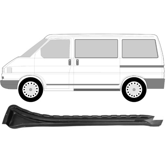 Reparasjonsplate Terskel Skyvedør Volkswagen Transporter T4 90-03 Venstre