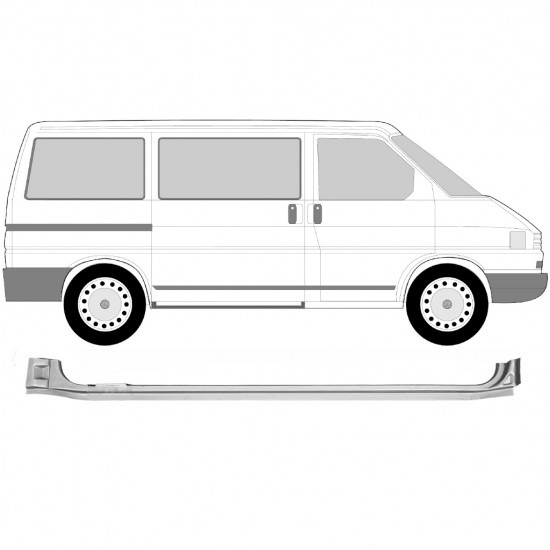 Reparasjonsplate Terskel Skyvedør Volkswagen Transporter T4 90-03 Høyre