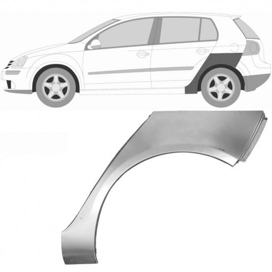Reparasjonsplate Bakskjerm Volkswagen Golf 5 03-09 Venstre