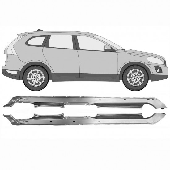 Reparasjonsplate Terskel Volvo XC60 2008-2017 Venstre/Høyre Sett