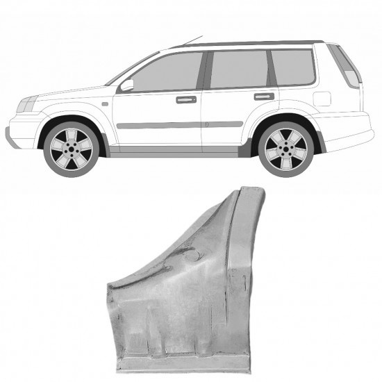 Reparasjonsplate Terskel Nissan X-Trail 2001-2007 Venstre